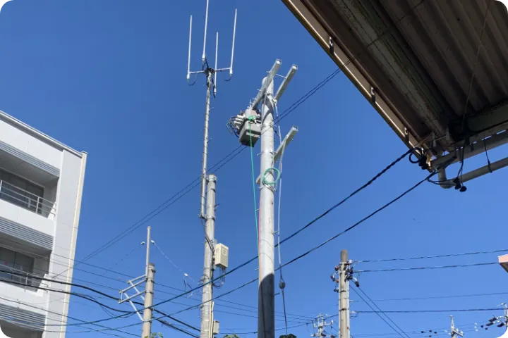 電柱の写真